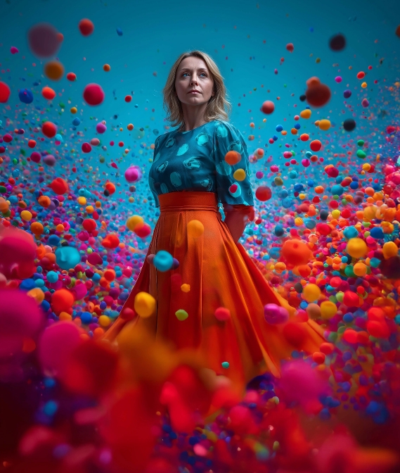 girl with colors